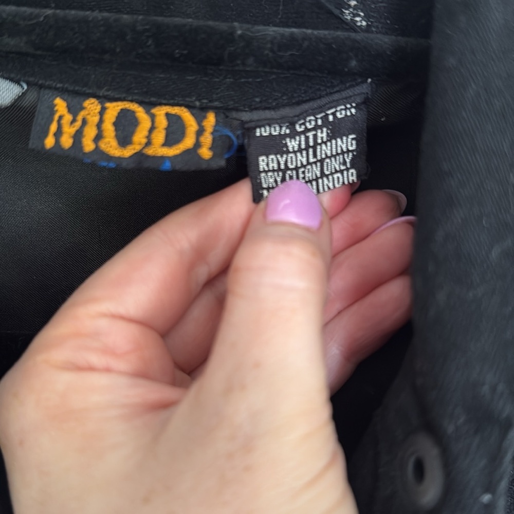 Vintage Modi Beaded Sequin Star Denim Cotton Jacket - Picture 5 of 14